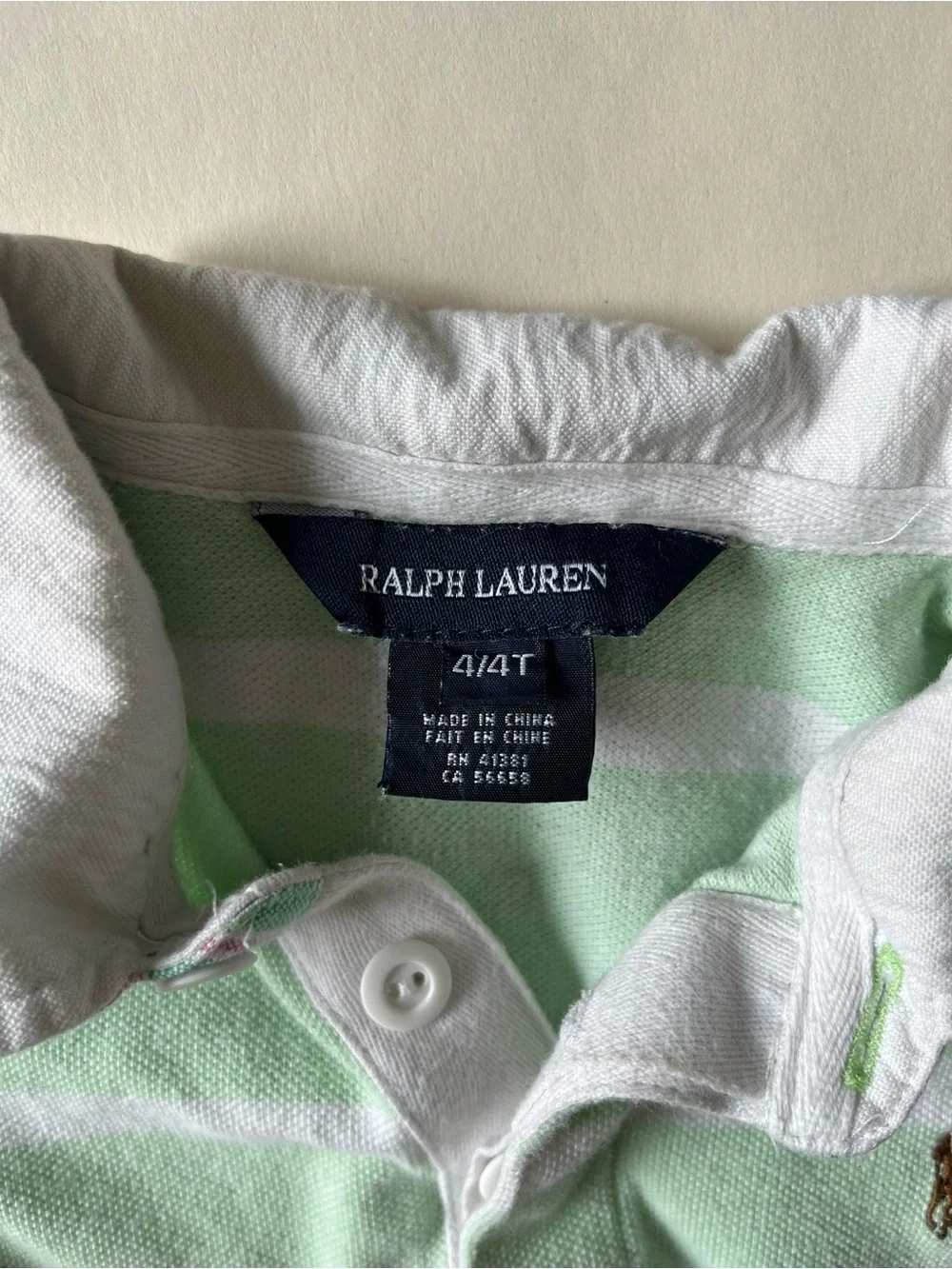 Ralph Lauren Girls' Mint Green Polo Ruffle Dress